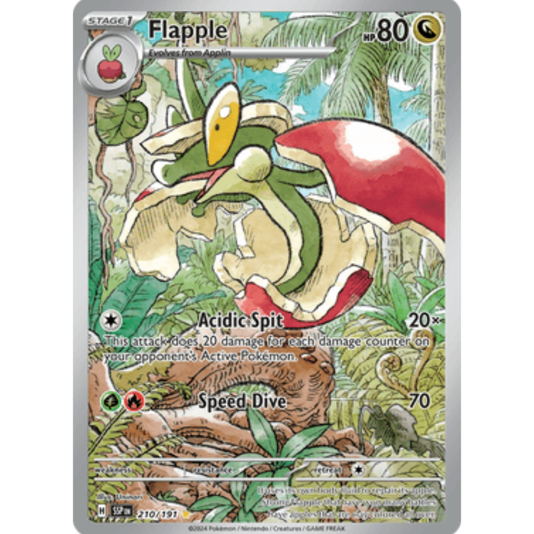Flapple 210/191 - Holofoil SV08 Surging Sparks - Illustration Rare