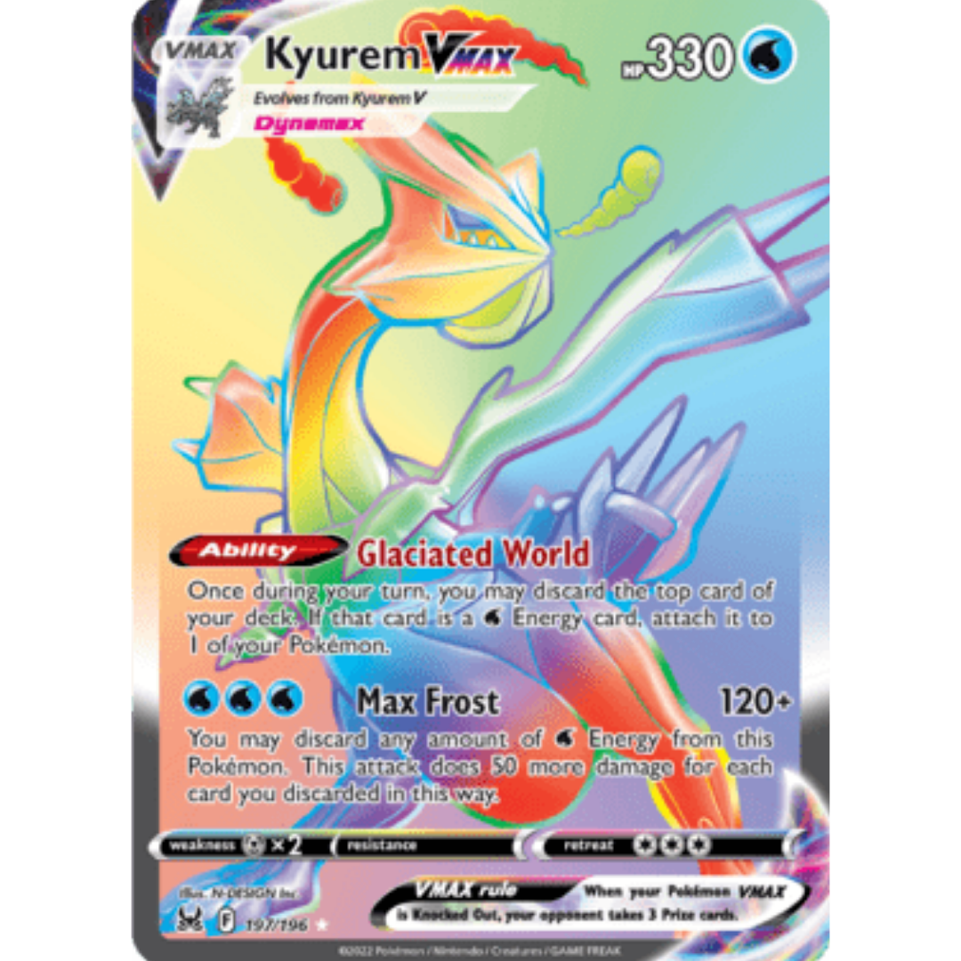 Kyurem VMAX (Secret) 197 - Holofoil SWSH11 Lost Origin - Secret Rare