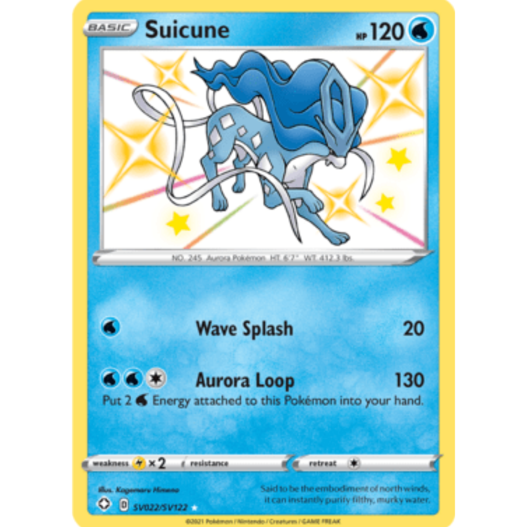 Suicune SV022 - Holofoil Shining Fates Shiny Vault - Shiny Holo Rare