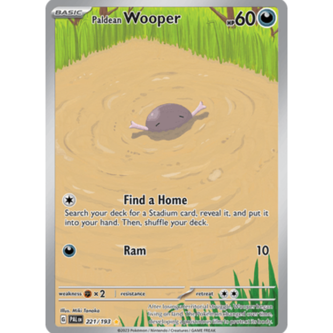 Paldean Wooper 221/193 - Holofoil SV02 Paldea Evolved - Illustration Rare