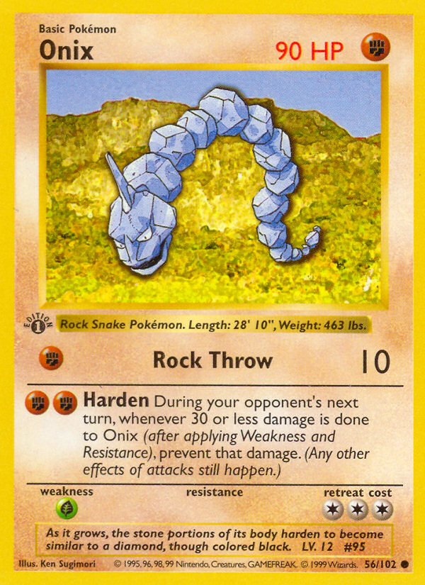 Onix 056/102 - 1st Edition Base Set Shadowless - Common