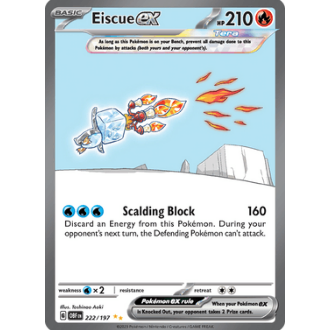 Eiscue ex 222/197 - Holofoil SV03 Obsidian Flames - Special Illustration Rare