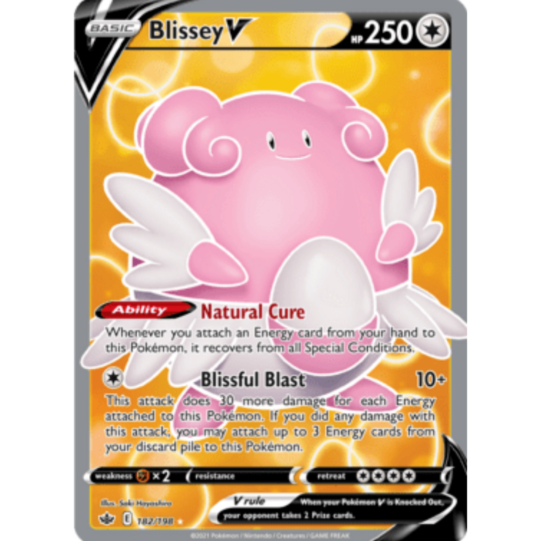 Blissey V (Full Art) 182 - Holofoil SWSH06 Chilling Reign - Ultra Rare