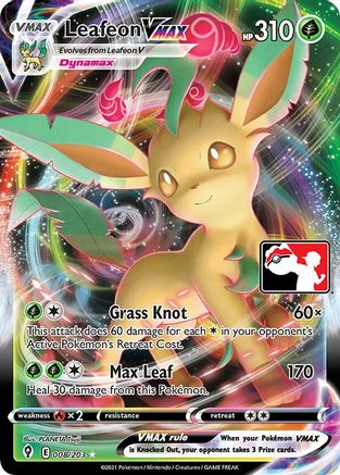Leafeon VMAX - Holofoil Prize Pack Series Cards - Ultra Rare