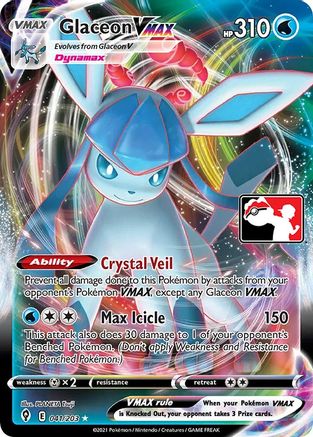 Glaceon VMAX - Holofoil Prize Pack Series Cards - Ultra Rare