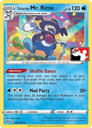 Galarian Mr. Rime Prize Pack Series Cards - Rare