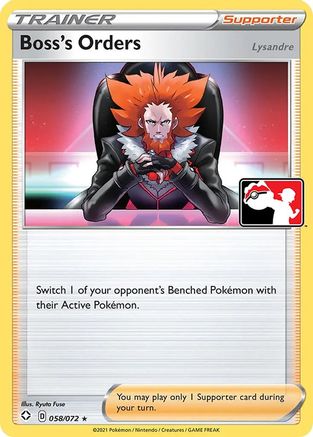 Boss's Orders - 058/072/072 - Holofoil Prize Pack Series Cards - Rare