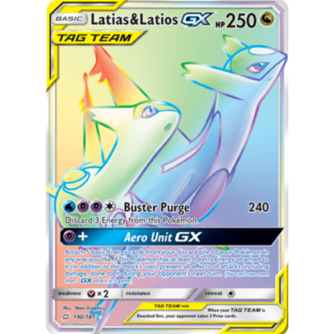 Latias & Latios GX (Secret) - Holofoil SM Team Up - Secret Rare