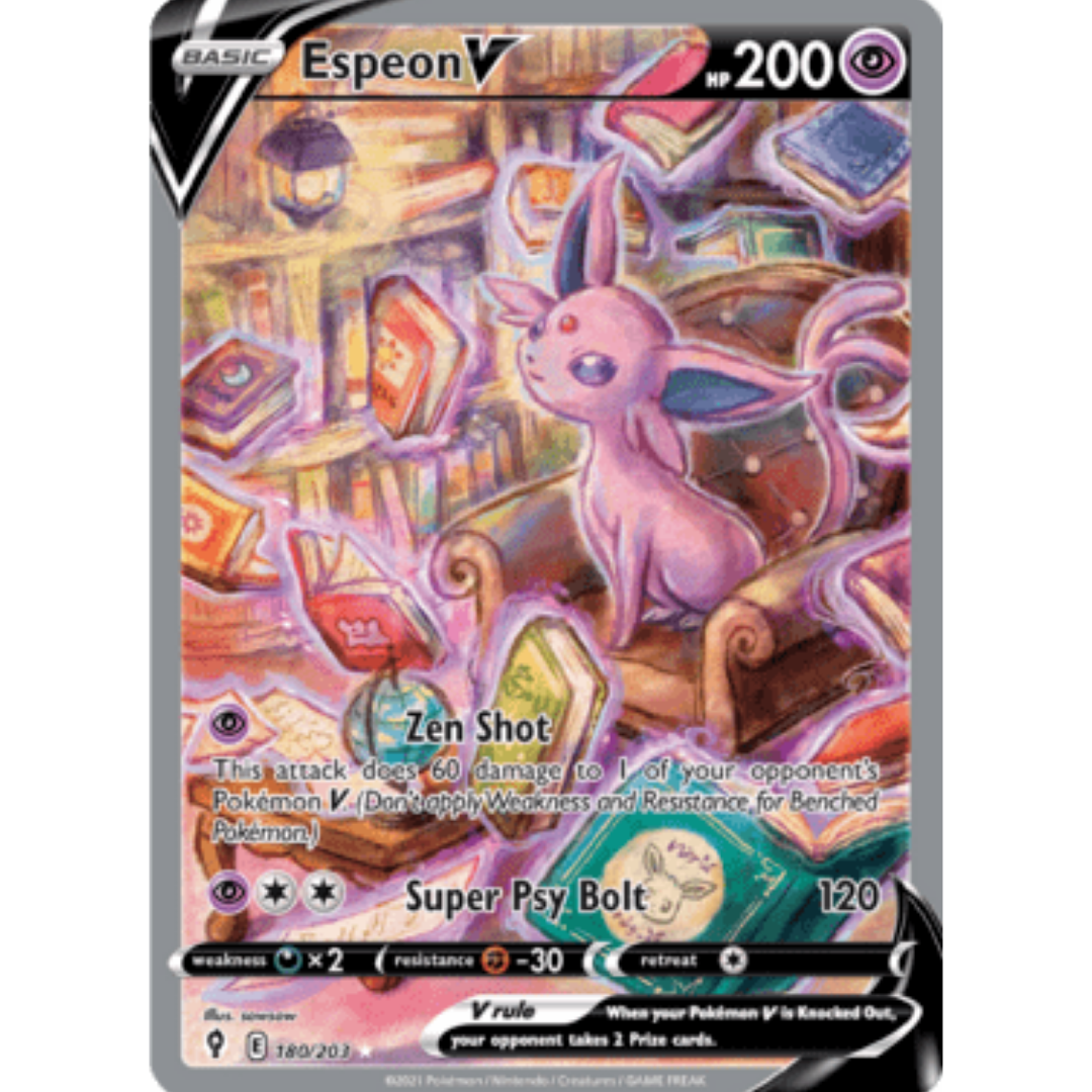 Espeon V (Alternate Full Art) 180 - Holofoil SWSH07 Evolving Skies - Ultra Rare