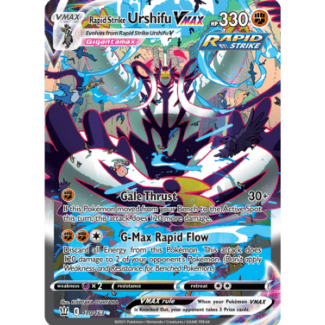 Rapid Strike Urshifu VMAX (Alternate Art Secret) 170/163 - Holofoil SWSH05 Battle Styles - Secret Rare