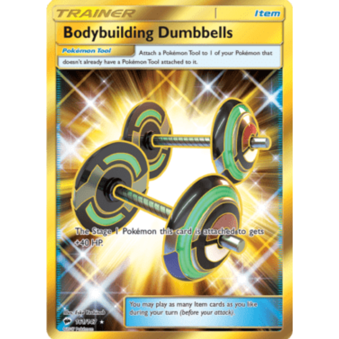 Bodybuilding Dumbbells (Secret) - Holofoil SM Burning Shadows - Secret Rare
