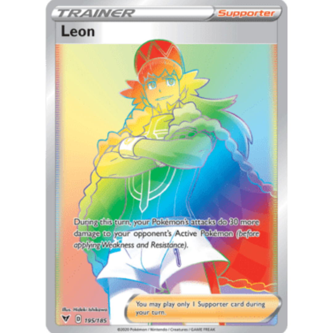 Leon (Secret) 195 - Holofoil SWSH04 Vivid Voltage - Secret Rare