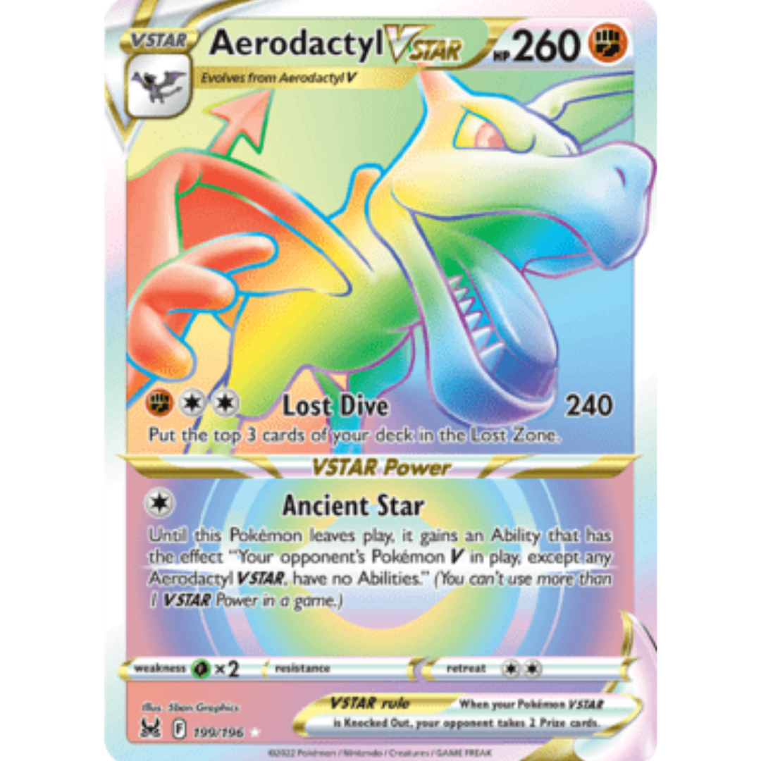 Aerodactyl VSTAR (Secret) 199 - Holofoil SWSH11 Lost Origin - Secret Rare