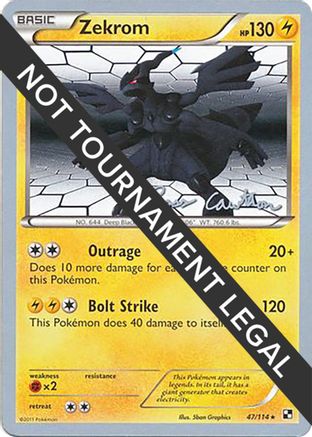 Zekrom - 2011 (Ross Cawthon) 047 World Championship Decks - Holo Rare
