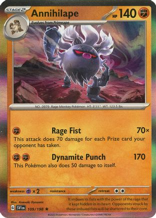 Annihilape 109 - Holofoil SV01 Scarlet & Violet Base Set - Rare