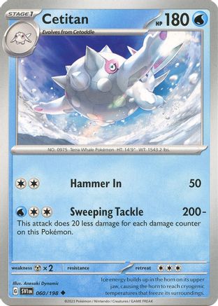Cetitan 060 - Reverse Holofoil SV01 Scarlet & Violet Base Set - Uncommon