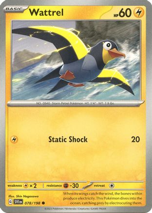Wattrel 078/198 SV01 Scarlet & Violet Base Set - Common