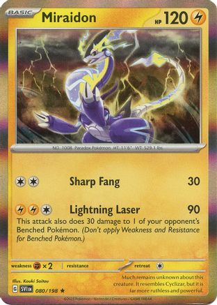 Miraidon 080 - Holofoil SV01 Scarlet & Violet Base Set - Rare