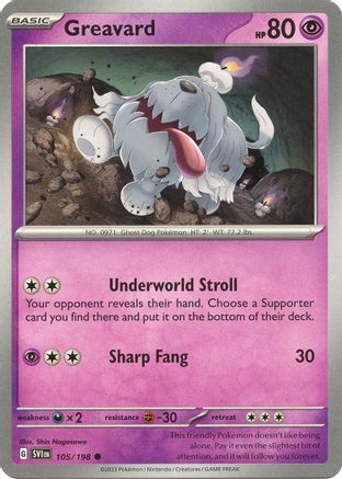 Greavard 105/198 SV01 Scarlet & Violet Base Set - Common