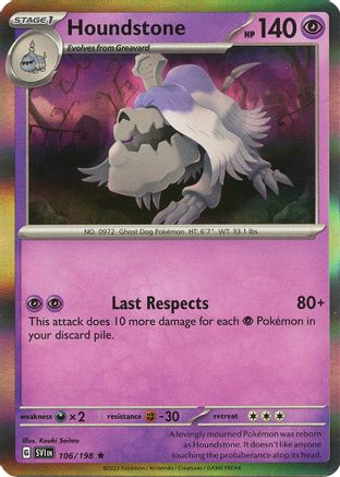 Houndstone 106 - Holofoil SV01 Scarlet & Violet Base Set - Rare