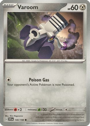 Varoom 140/198 - Reverse Holofoil SV01 Scarlet & Violet Base Set - Common