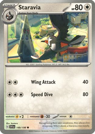 Staravia 149 - Reverse Holofoil SV01 Scarlet & Violet Base Set - Common