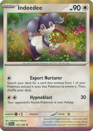 Indeedee 153 - Holofoil SV01 Scarlet & Violet Base Set - Rare