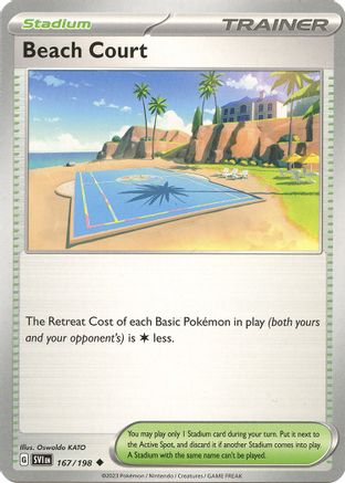 Beach Court 167 - Reverse Holofoil SV01 Scarlet & Violet Base Set - Uncommon