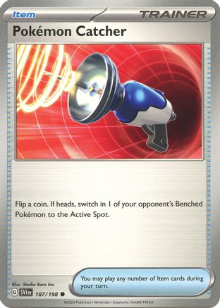Pokemon Catcher 187 - Reverse Holofoil SV01 Scarlet & Violet Base Set - Common