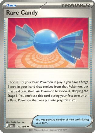 Rare Candy 191/198 - Reverse Holofoil SV01 Scarlet & Violet Base Set - Common