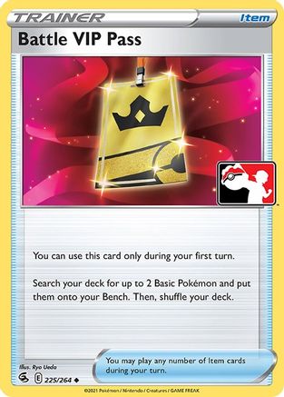 Battle VIP Pass 225/264 Prize Pack Series Cards - Uncommon