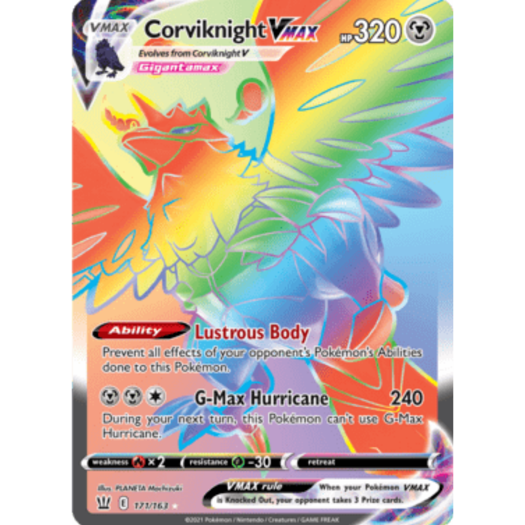 Corviknight VMAX (Secret) 171/163 - Holofoil SWSH05 Battle Styles - Secret Rare