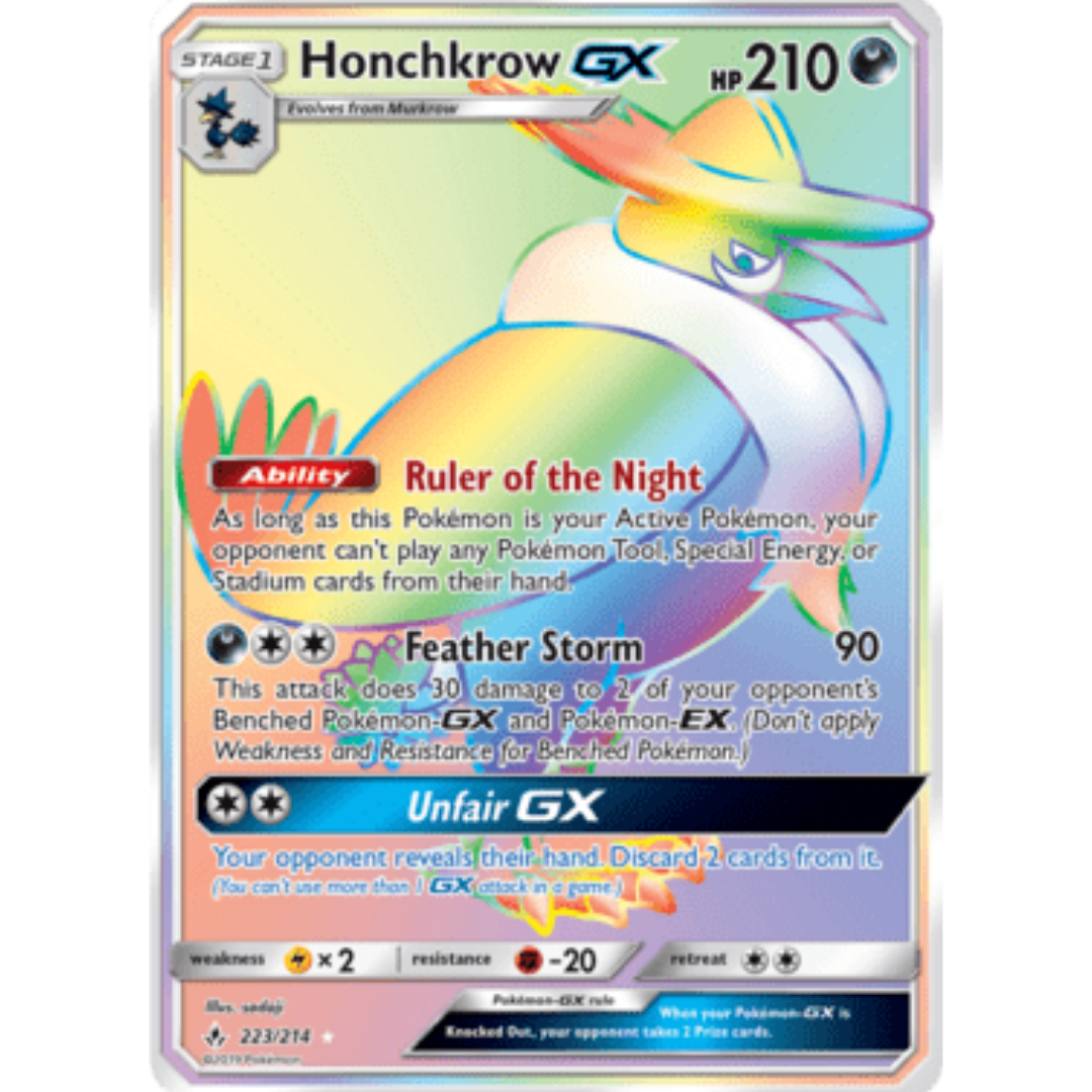 Honchkrow GX (Secret) - Holofoil SM Unbroken Bonds - Secret Rare