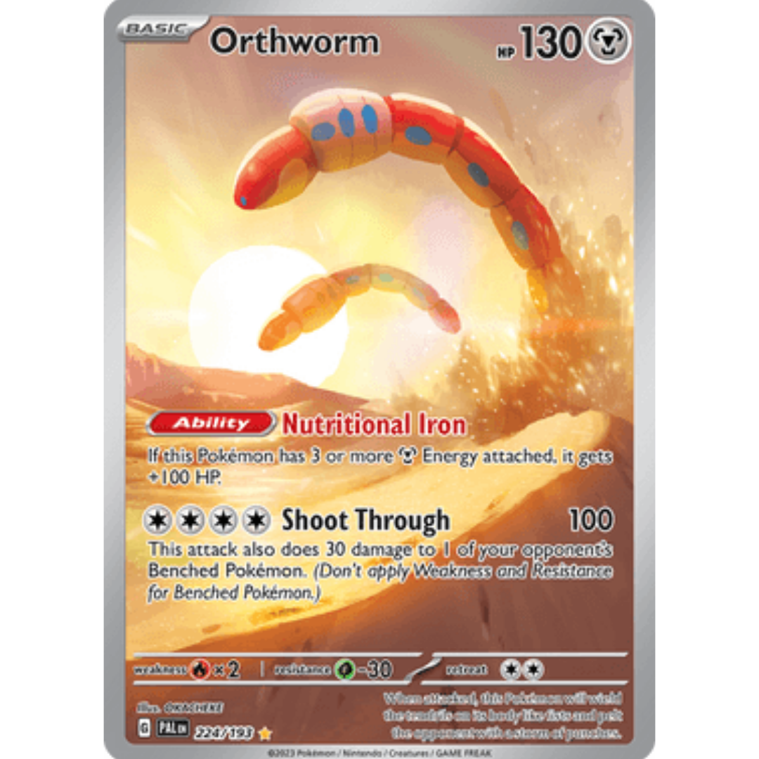 Orthworm 224/193 - Holofoil SV02 Paldea Evolved - Illustration Rare