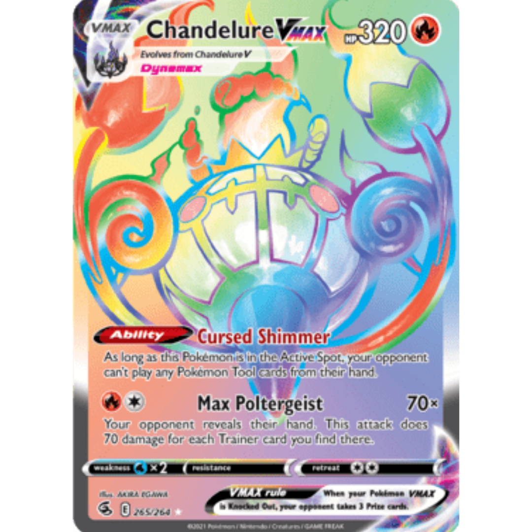 Chandelure VMAX (Secret) 265 - Holofoil SWSH08 Fusion Strike - Secret Rare