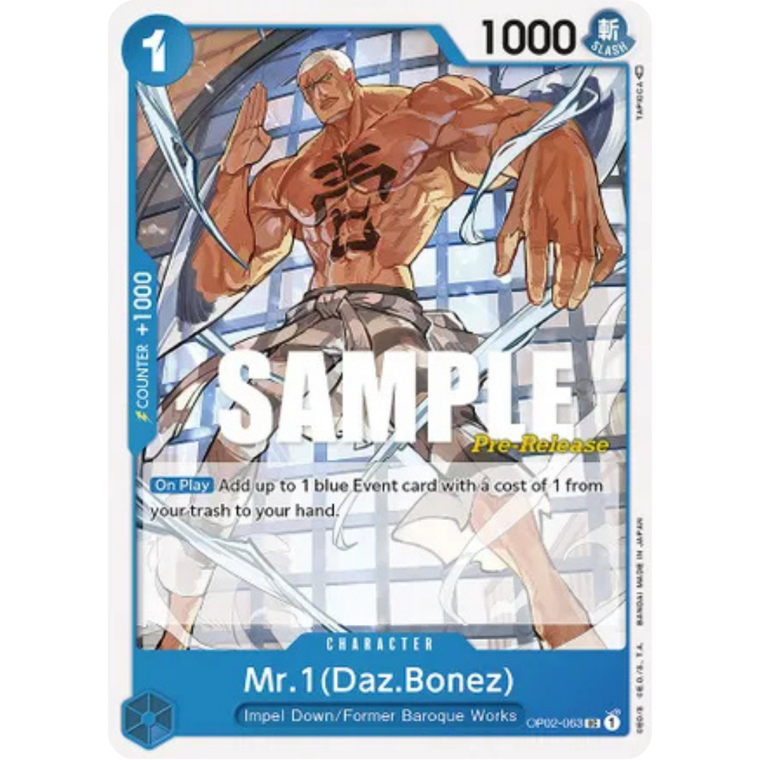Mr.1 (Daz.Bonez) (OP02-063) - Paramount War Pre-Release Cards