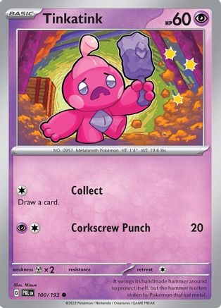 Tinkatink 100/193 - Reverse Holofoil SV02 Paldea Evolved - Common