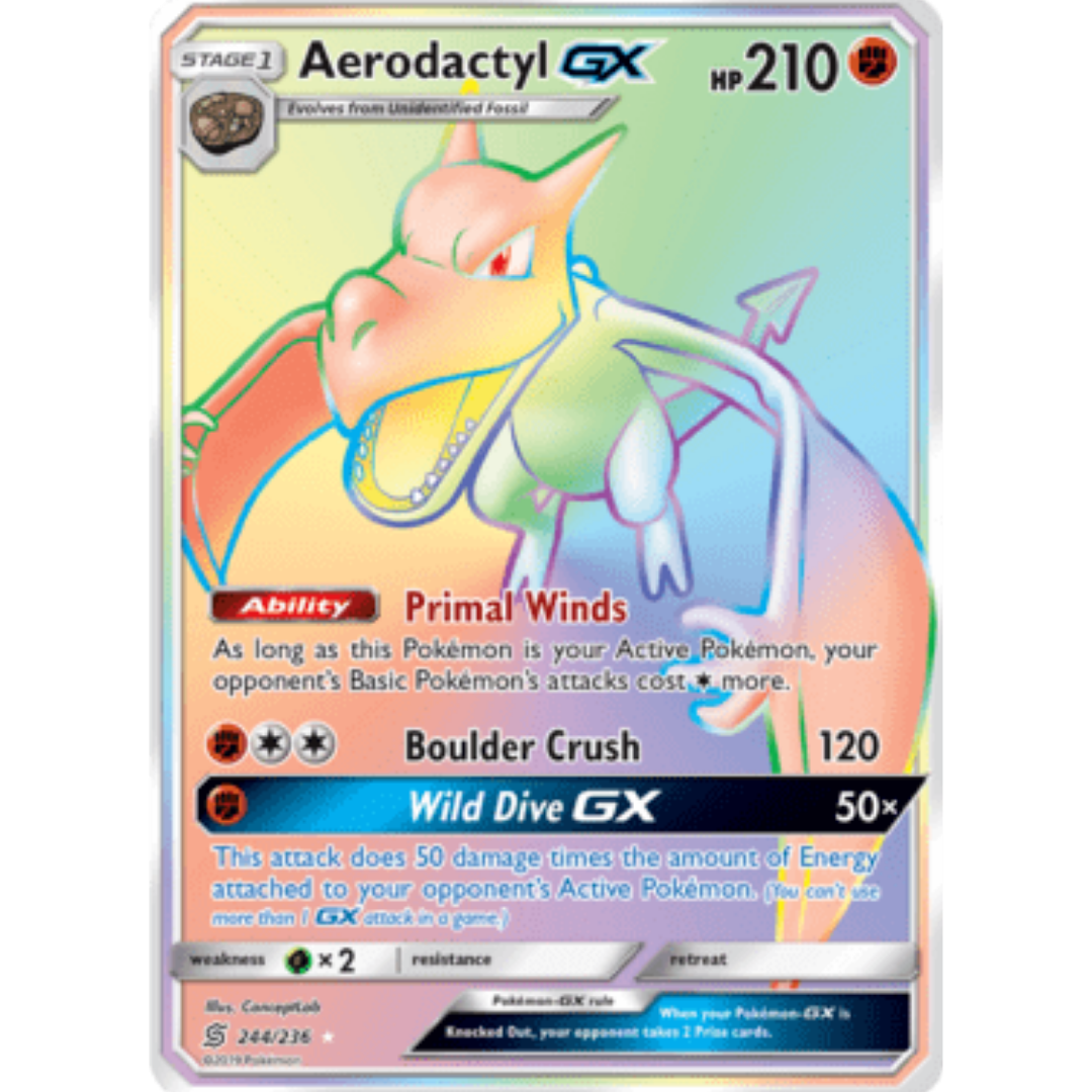Aerodactyl GX (Secret) - Holofoil SM Unified Minds - Secret Rare