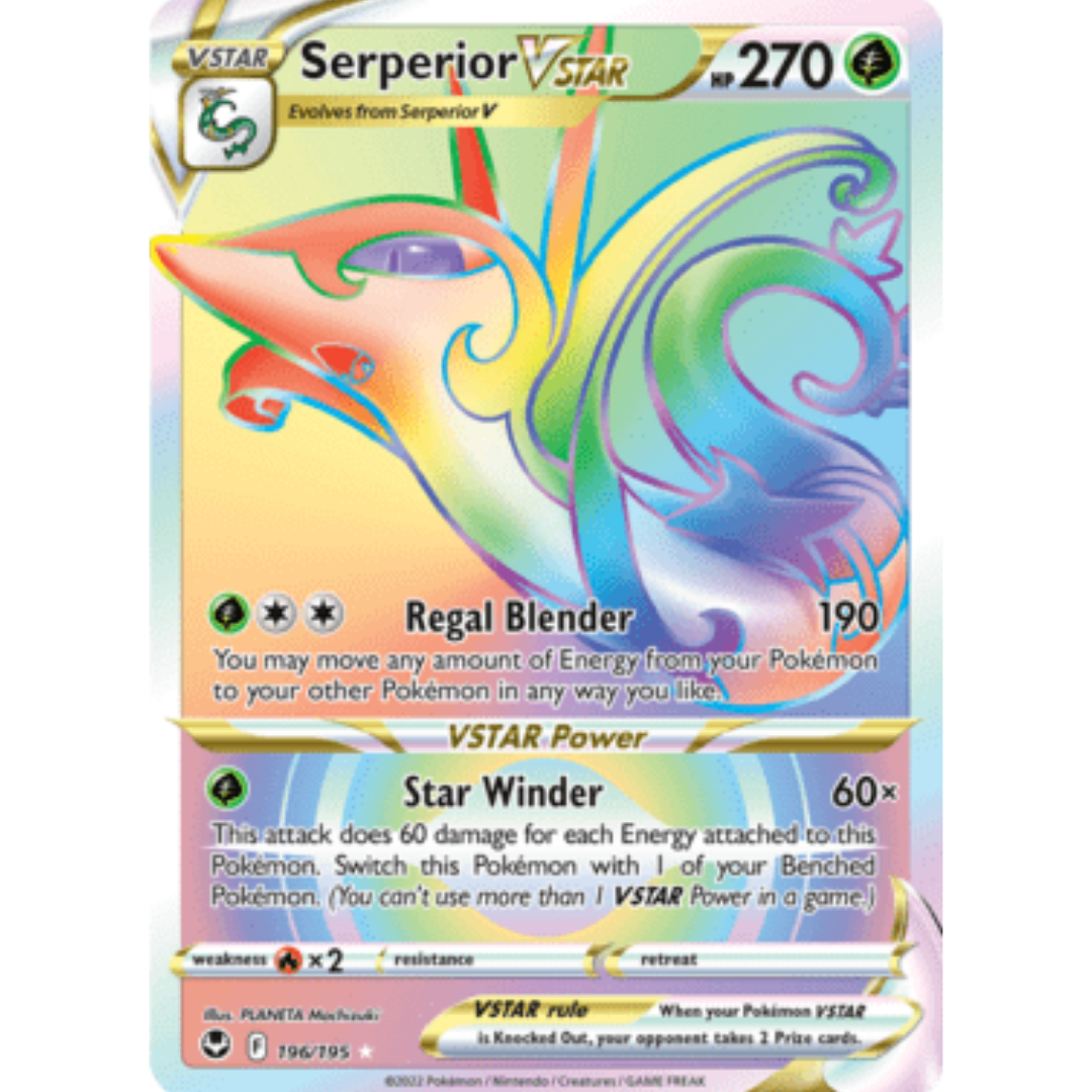 Serperior VSTAR (Secret) 196 - Holofoil SWSH12 Silver Tempest - Secret Rare