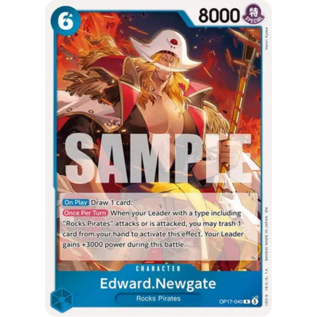 Edward.Newgate (040) (OP17-040) - The World's Strongest Warriors Foil
