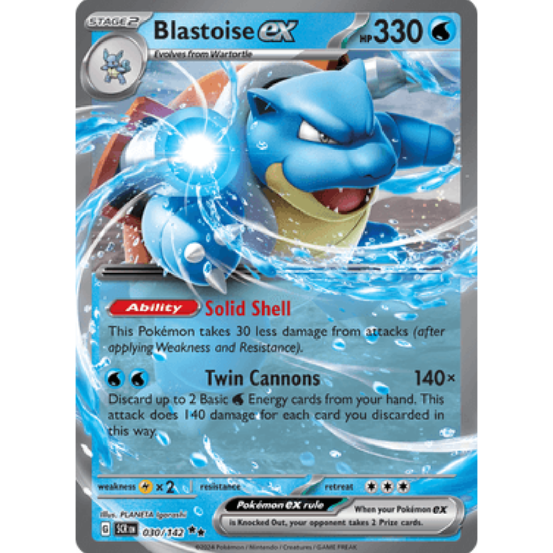Blastoise ex 030/142 - Holofoil SV07 Stellar Crown - Double Rare