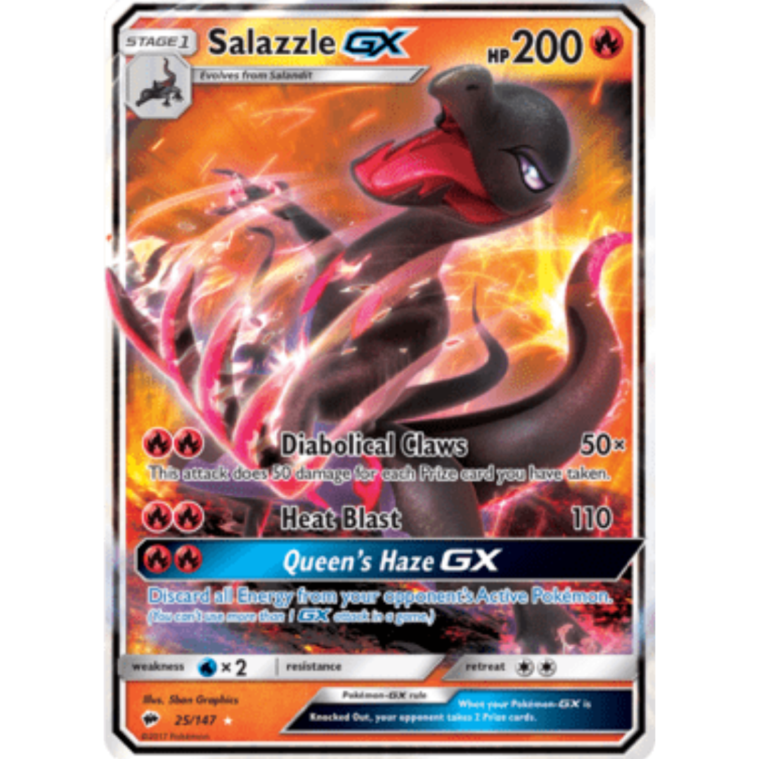 Salazzle GX 025 - Holofoil SM Burning Shadows - Ultra Rare