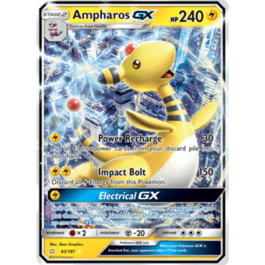 Ampharos GX 043 - Holofoil SM Team Up - Ultra Rare