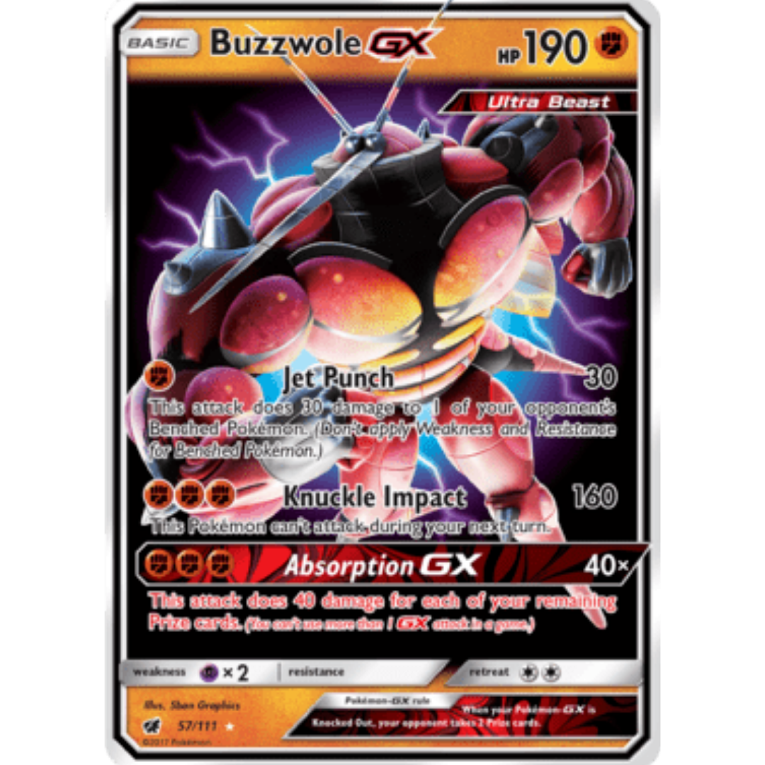 Buzzwole GX 057 - Holofoil SM Crimson Invasion - Ultra Rare
