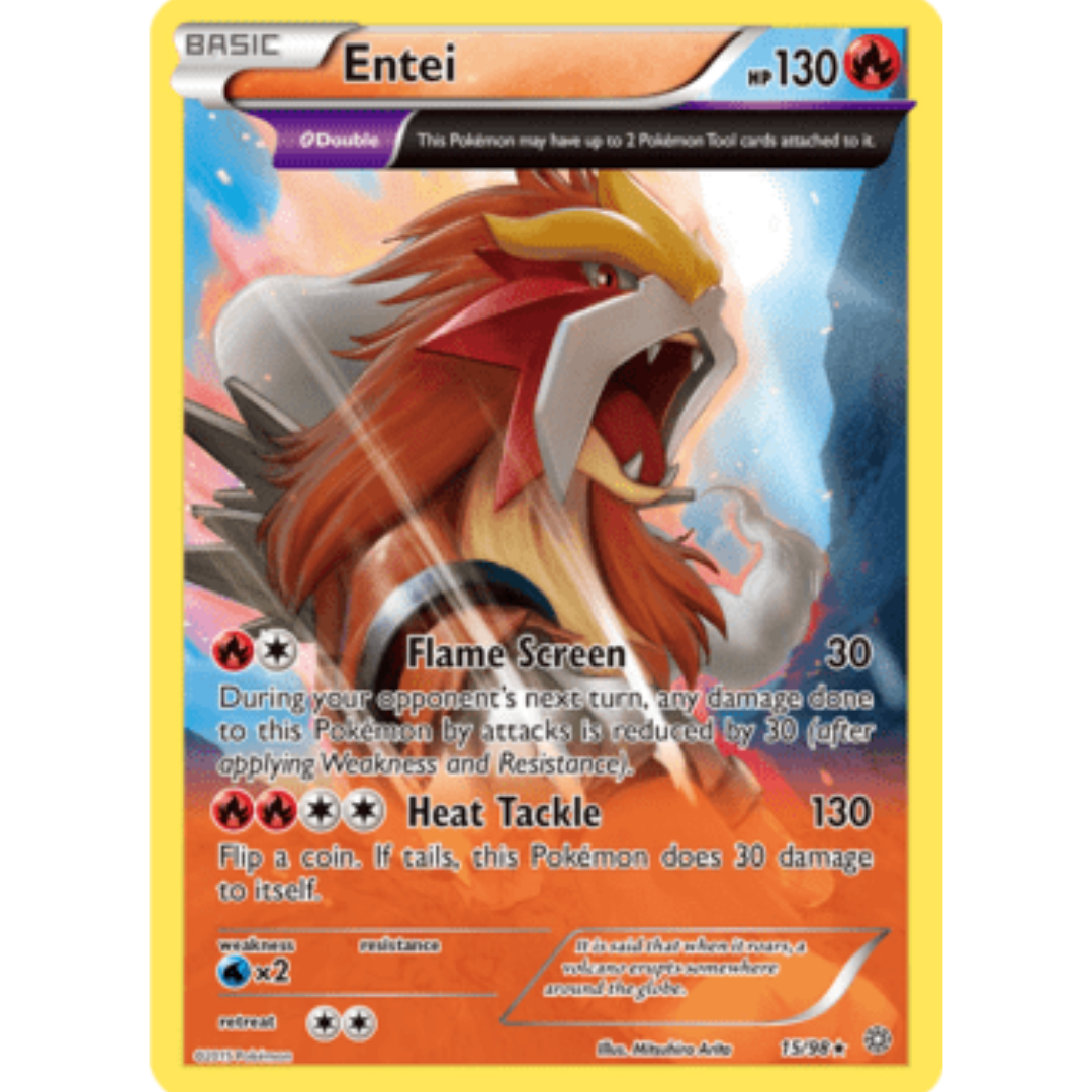 Entei (15) 015/98 - Holofoil XY Ancient Origins - Holo Rare