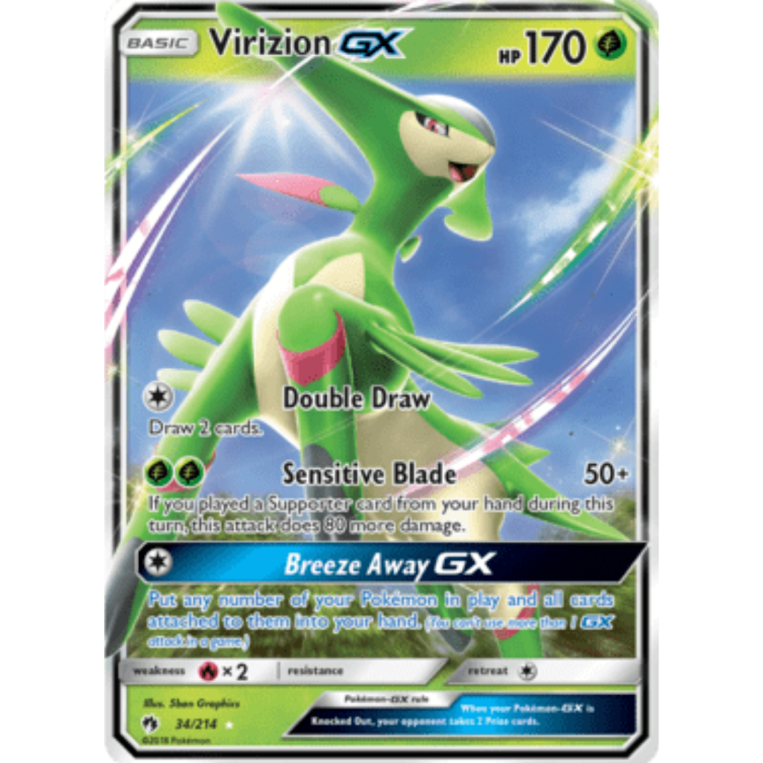 Virizion GX 034 - Holofoil SM Lost Thunder - Ultra Rare