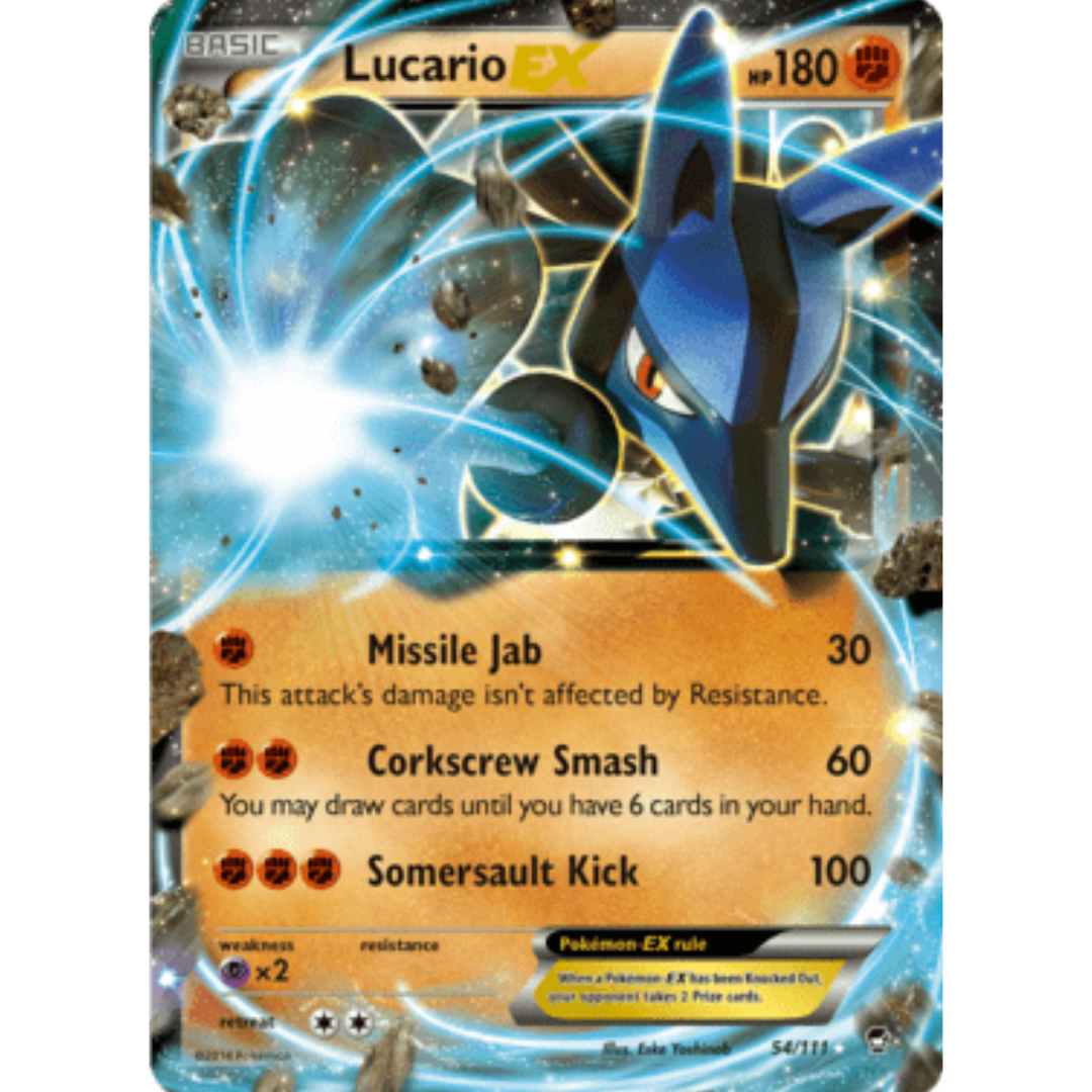Lucario EX 054/111 - Holofoil XY Furious Fists - Ultra Rare