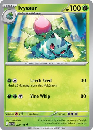 Ivysaur 002/165 SV Scarlet & Violet 151 - Uncommon