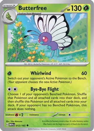 Butterfree 012 SV Scarlet & Violet 151 - Uncommon