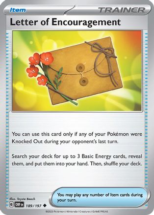 Letter of Encouragement 189 SV03 Obsidian Flames - Uncommon